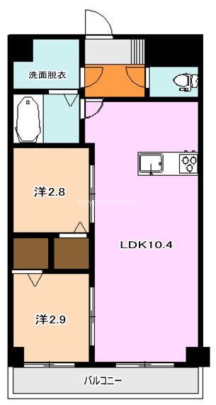 CH 202号室 間取り