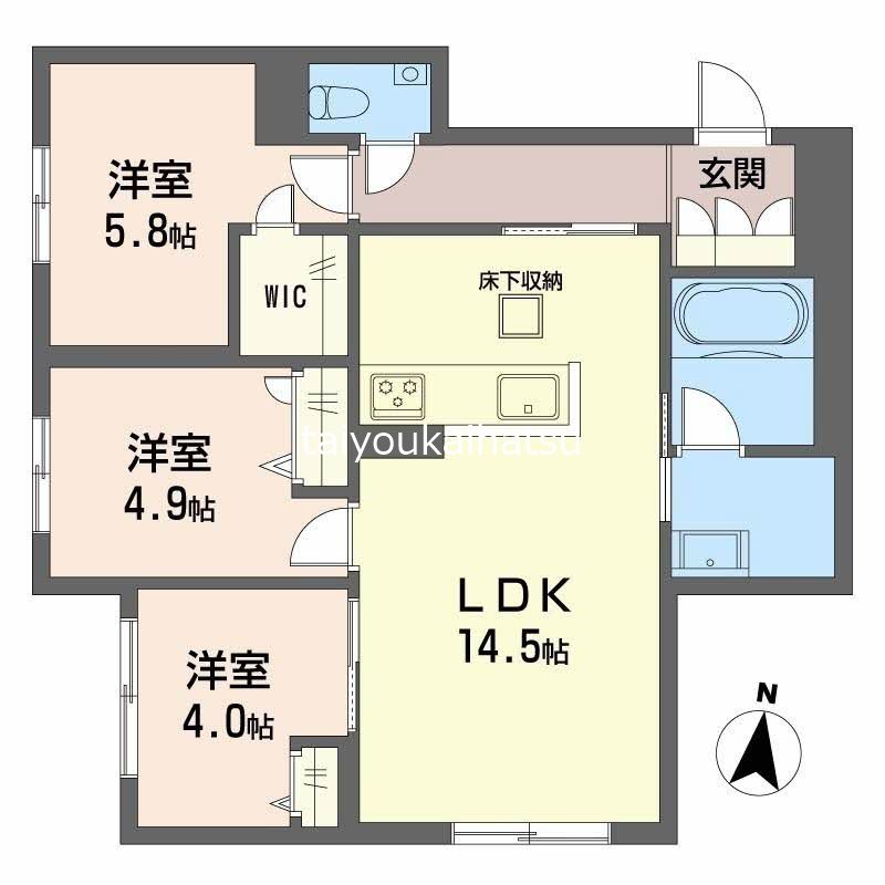 ゼーゲンハウス 103号室 間取り