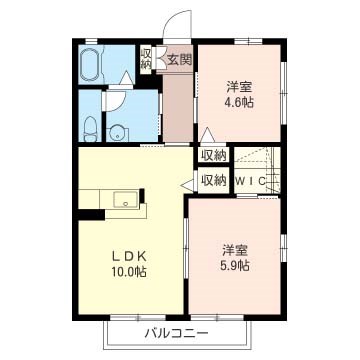 フラット赤井 間取り