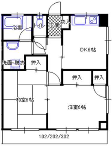 ハイツ中田 間取り
