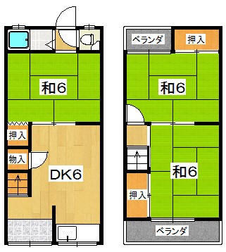 川原町貸家 間取り