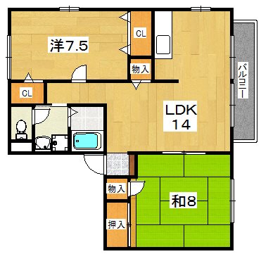 楠葉丘ハイツⅡ 間取り