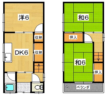 茄子作3丁目貸家 間取り