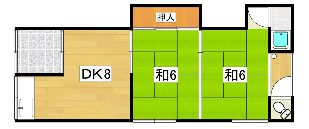 磯島茶屋町文化住宅 間取り