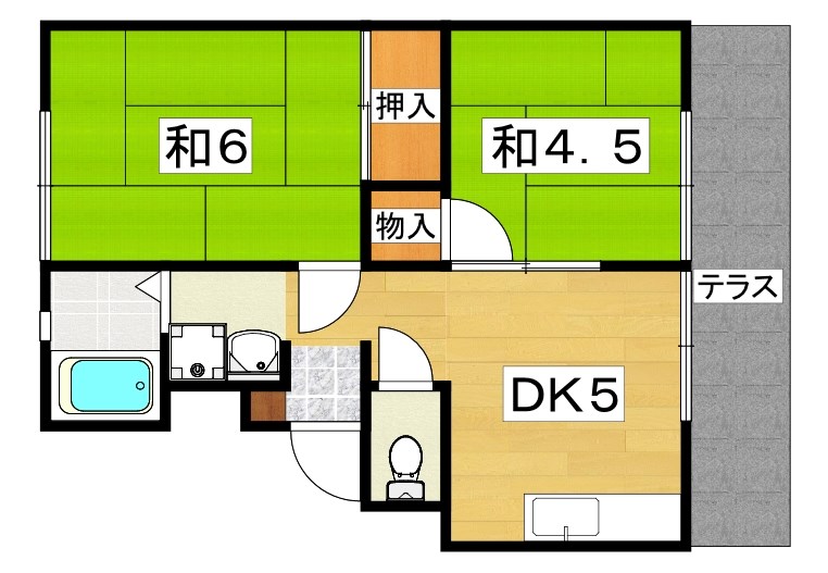 石橋ハイツA 間取り