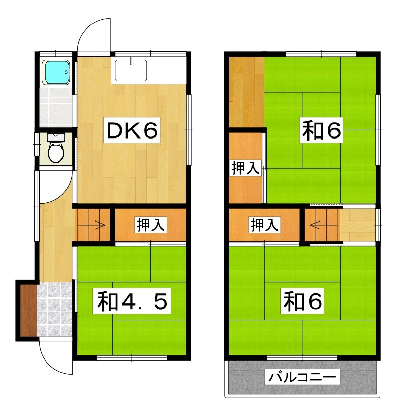 東船橋貸家 間取り