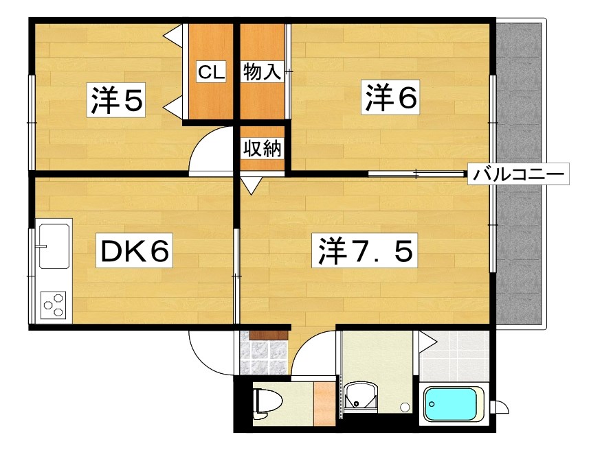 楠葉丘ハイツⅠ 間取り