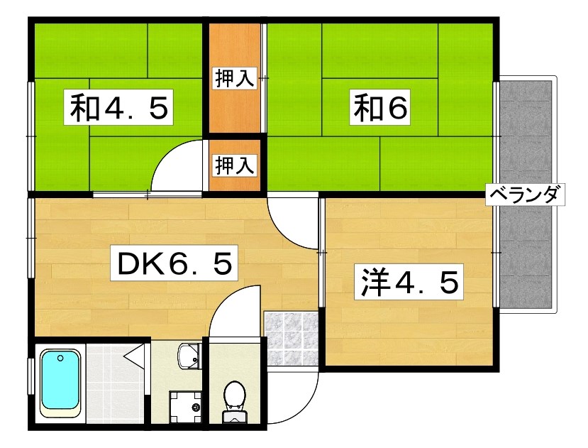 石橋ハイツB 間取り
