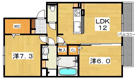 MAISON DE FLEUR楠葉ローズ 間取り