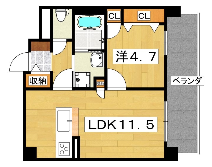 COLORE’　HIRAKATA 間取り