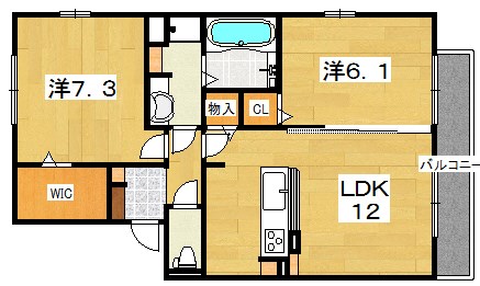 MAISON DE FLEUR楠葉ローズ 間取り