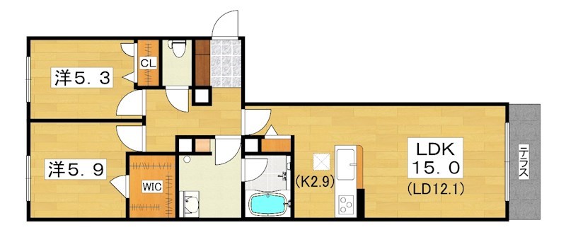 シャーメゾン　グランシャリオ 間取り