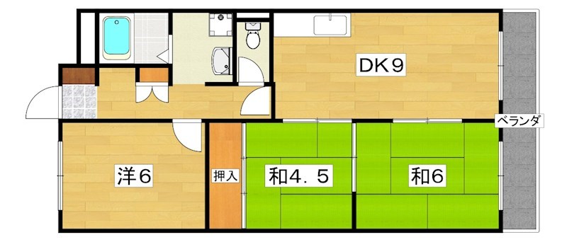 香里ヶ丘Ⅰ番館・Ⅱ番館 間取り