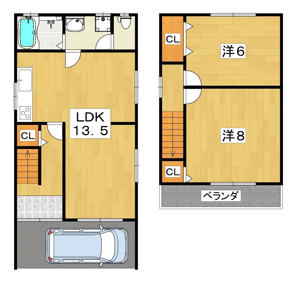 山之上北町貸家 間取り