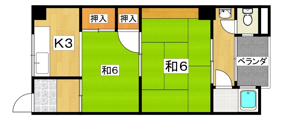 大作コーポ 間取り