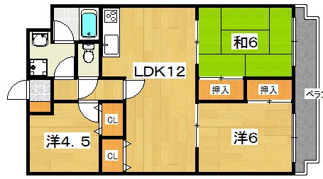 リバティー交北Ⅱ 間取り
