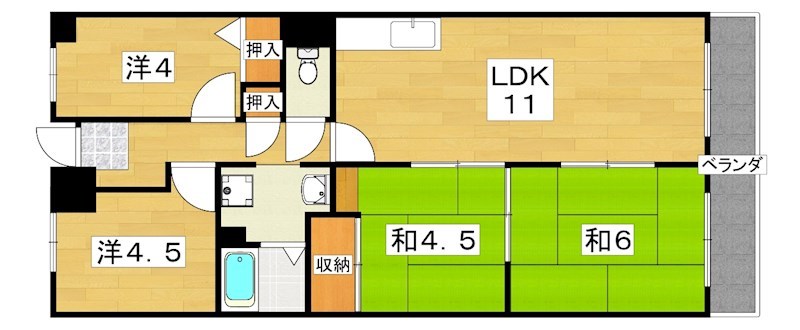香里園オークヒルズⅡ 間取り