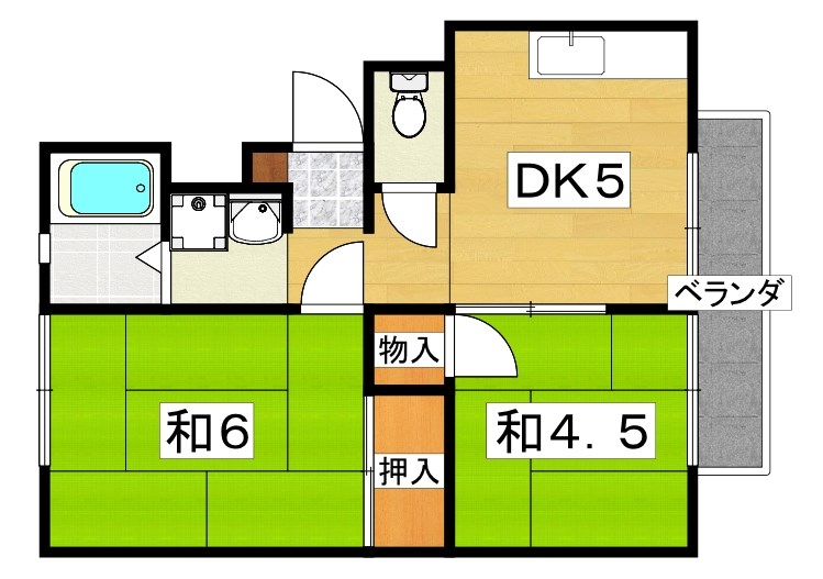 石橋ハイツA 間取り