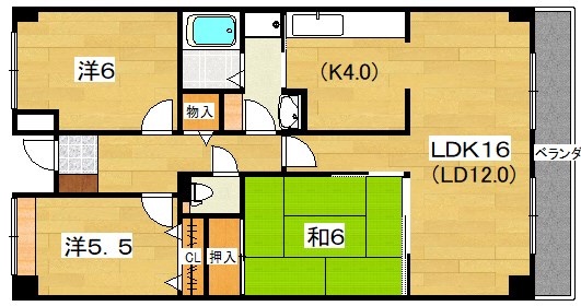 PHOENIX　COURT 交野Ⅱ 南棟 間取り