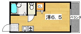 シャンテー中宮Ⅰ 間取り