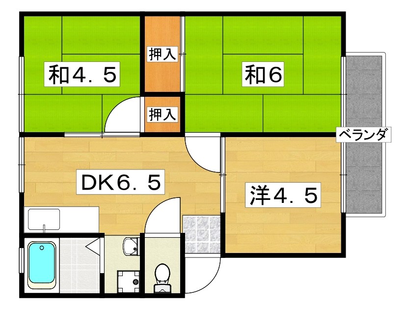 石橋ハイツB 間取り