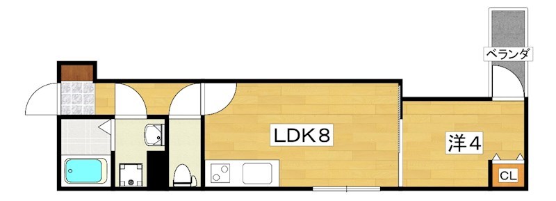アート萱島East　A 間取り