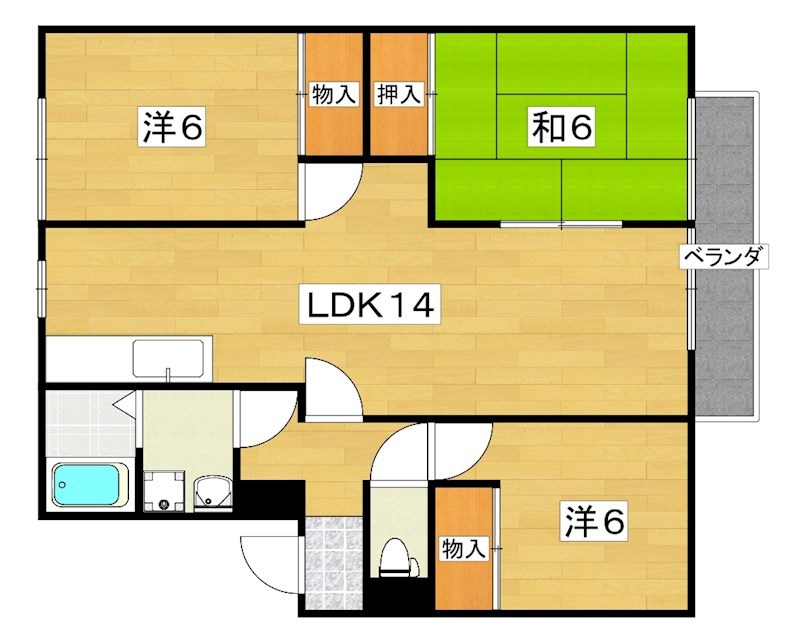 ビクトアール江角 間取り