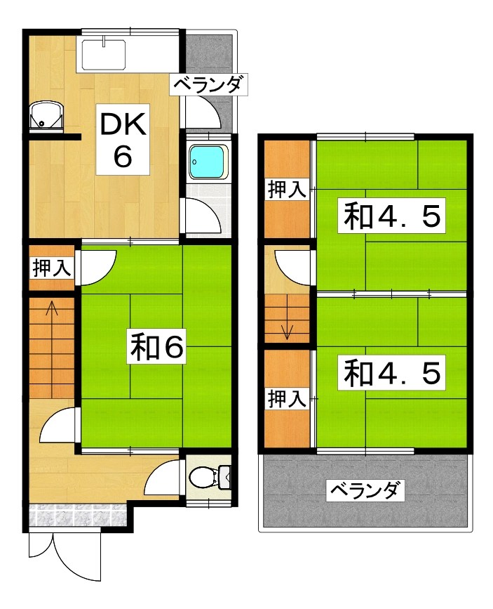 葛原新町堂前貸家 間取り