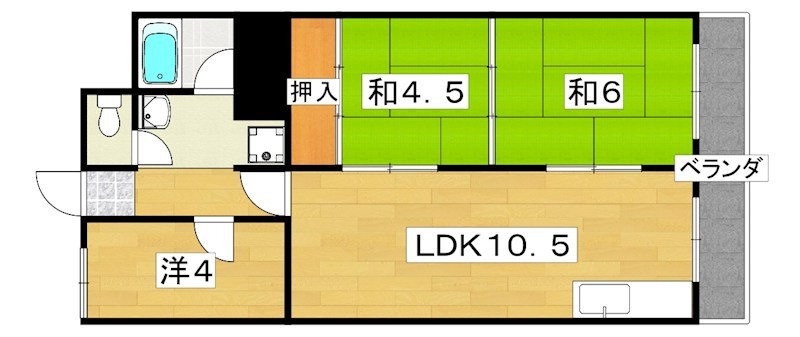 キッコーハイツ岡山手 間取り