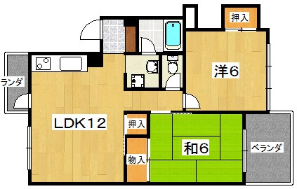 ハイコーポ利余Ａ棟  間取り