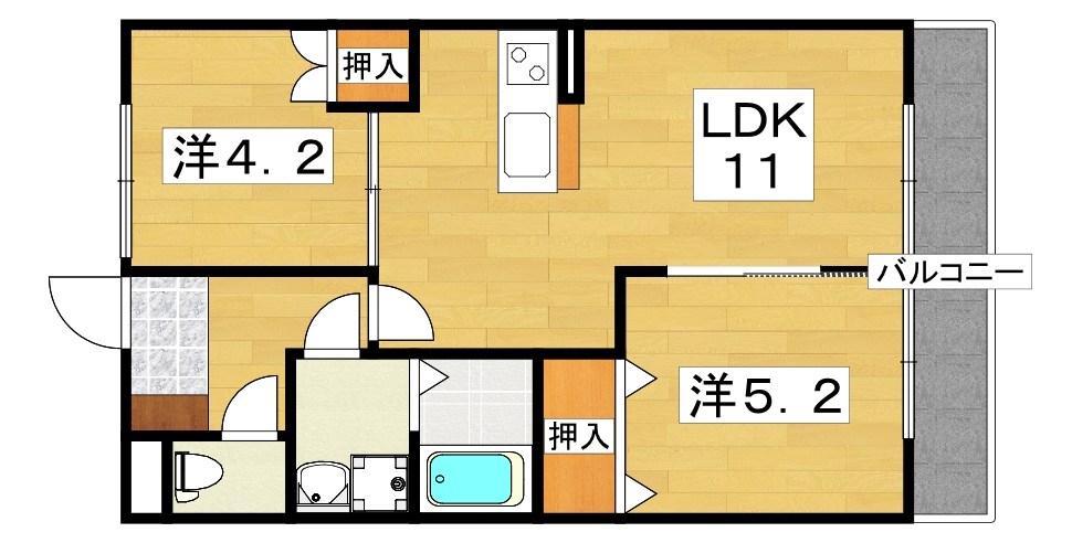 メゾンヴィオレ翔開 間取り