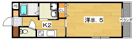 シャンテー枚方磯島 間取り