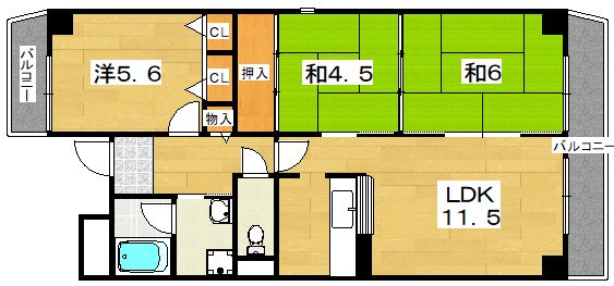 ヴィラージュ樟葉 間取り