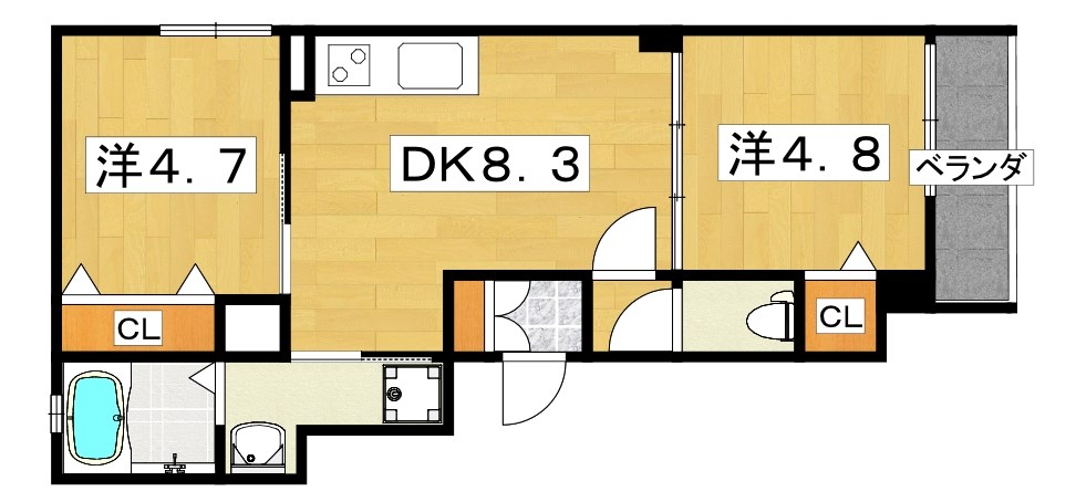 クリエオーレ郡津Ⅰ 間取り