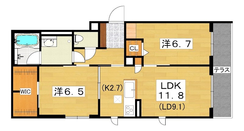シャーメゾン　アペルタ森北Due 間取り