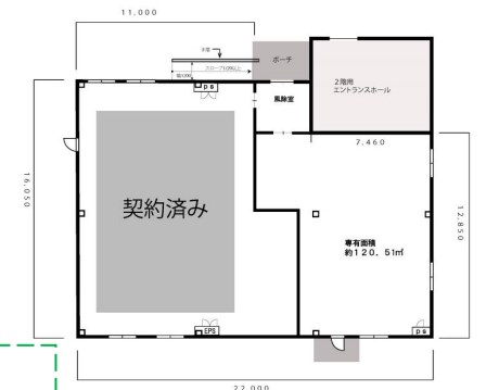 (仮）若松町4丁目貸テナント 間取り