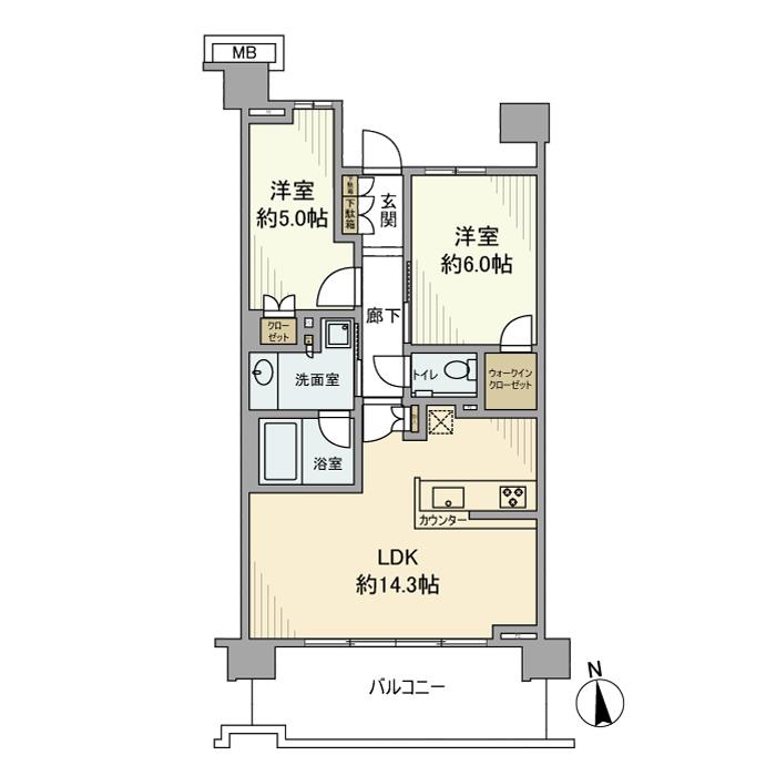 プラウドシティ国立 間取り