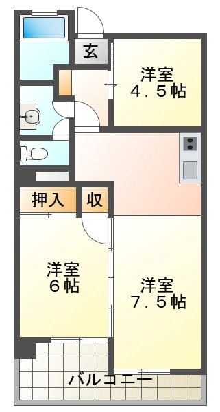 アメニティコウヤマ第3ガーデン 間取り
