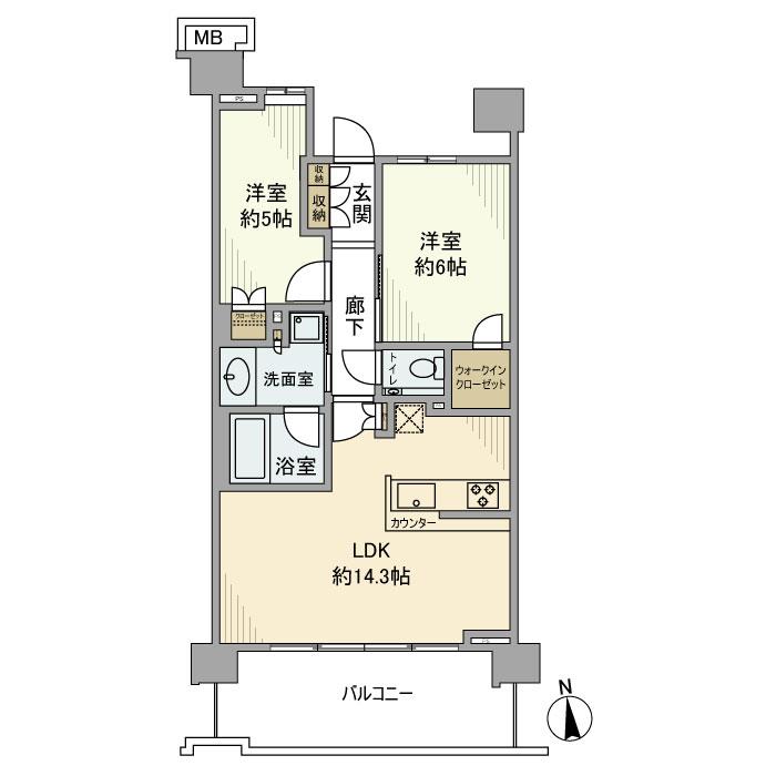 プラウドシティ国立 間取り