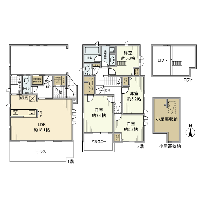 学園東町戸建 間取り