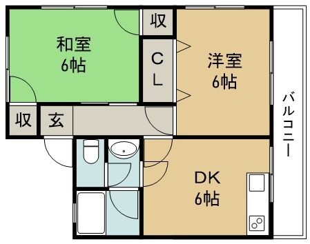 河原ハイツ 間取り