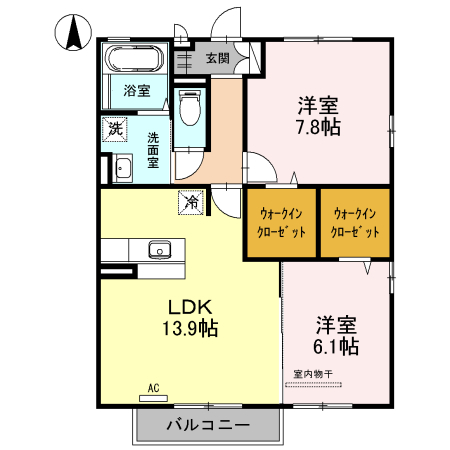 サンフラワー　ガーデン　Ｂ棟 間取り