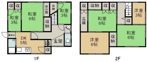 阿南市津乃峰町戸建て 間取り