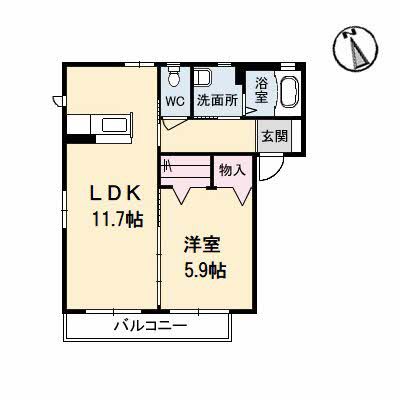 クラヴィエ南昭和　Ｃ棟 間取り