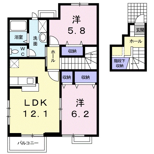 アビタシオン勝瑞Ｇ 間取り