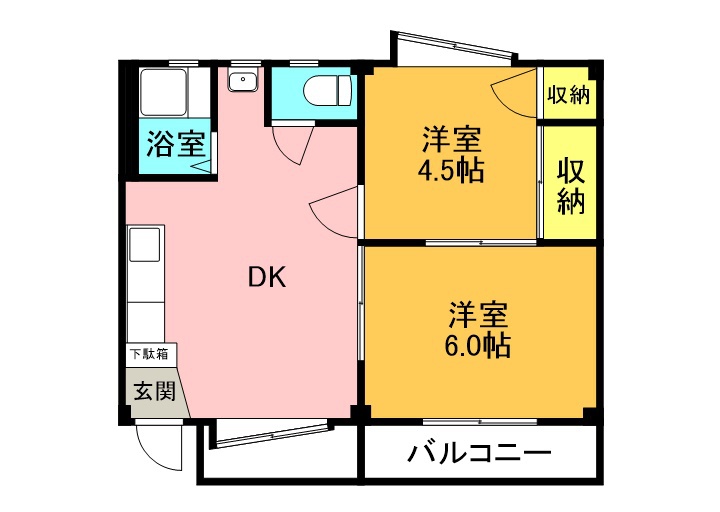 百合コーポ 間取り