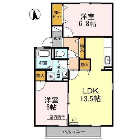 ルミナス山城　Ｂ棟 間取り