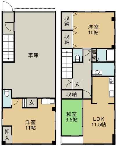 富田橋　鍬田邸 間取り