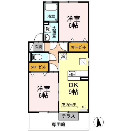 アクシス南島田　Ａ棟 間取り