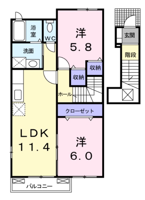 エスペランサ　Ａ 間取り